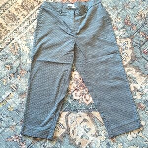 KIM ROGERS Black White Cropped Capri Pants Size 10 - EUV